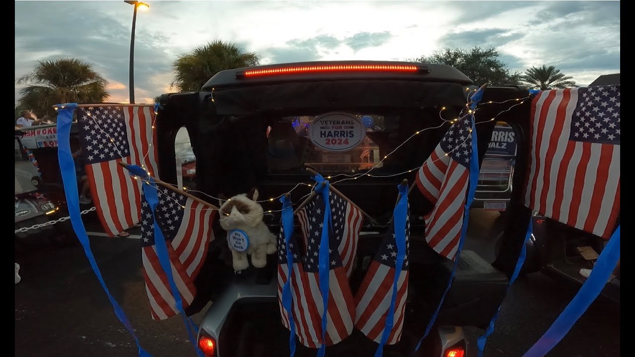 Kamala Golf Cart Parade after Doug Emhoff Speech September 2024